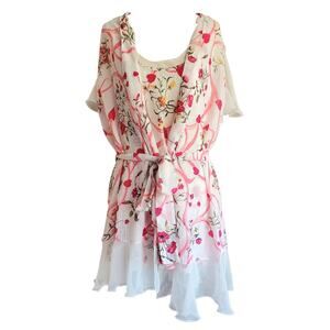 1980's Gold Label Victoria's Secret Sweetheart Robe & Slip Set Vintage - Medium